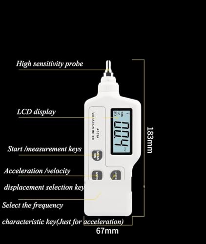 Analyseur de vibromètre AS63A LCD testeur de vibrations numérique multimètre