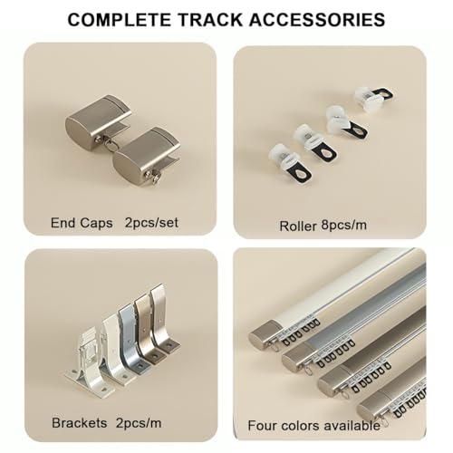 Riel de cortina enrollable resistente: guía de techo silenciosa para separar habitaciones 5