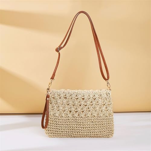 Mtsebmves Women Straw Crossbody Bag Beach Woven Handbag Adjustable Strap Handmade Rattan Shoulder Bags4