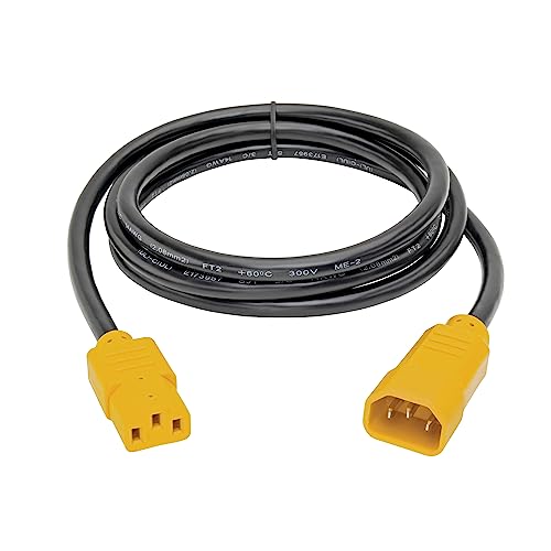 Cable de extensión C14 a C13 amarillo de 6 pies 15A 14AWG para rack 3