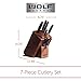 Wolf Gourmet 7 Piece Cutlery Knife Set, Hardwood Block, Forged High-Carbon Stainless Steel, Durable, Lifetime Limited Warranty (WGCU100S)