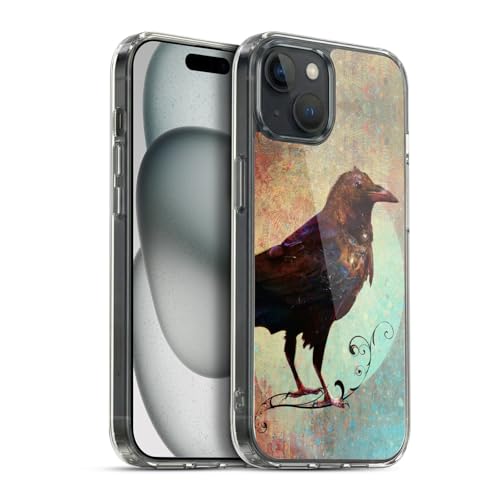 Funda iPhone 15 Plus Jena DellaGrottaglia estilo cuervo textura suave exclusiva
