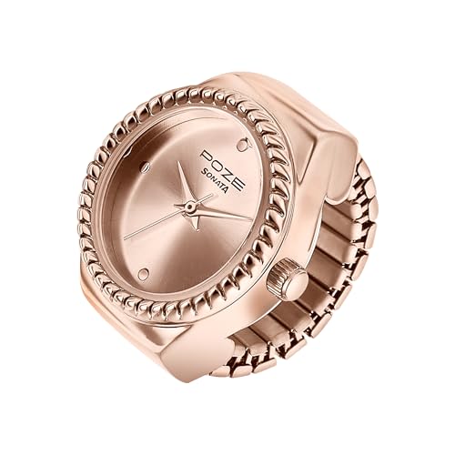 Sonata Poze Quartz Rose Gold Dial Rose Gold Alloy Strap for Women-SP80082WM01W (B0DDV16NV2) Amazon Price History, Amazon Price Tracker