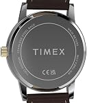 Timex Men's Main Street 38mm Watch - Brown Strap Green Dial Silver-Tone Case