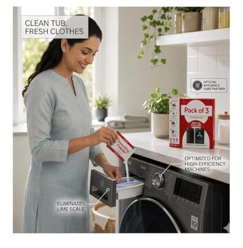 Image of VD Creative Washing Machine Cleaner Powder |Descaler for Front Load & Top Load Washing Machines|Drum & Tub Deep Cleaning Powder | Pack of 1 (100 Gm /Pack)|With LG SCALGO (Packaging May vary)