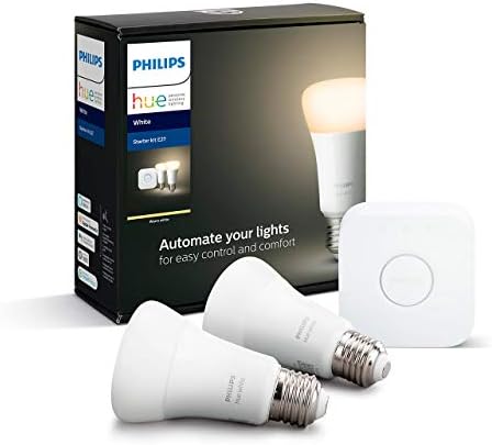 Philips Hue - Bombilla inteligente, E27, Puente Philips Hue inclu...