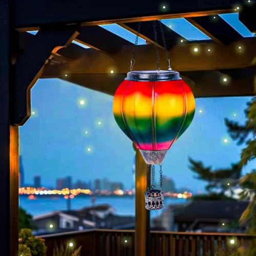 Heißluftballon Solar, LED Solar Laterne Heißluftballon,...