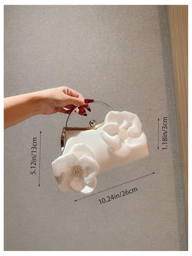 Image of Verdusa Women's Bowknot Evening Bag Ruched Clutch Purse Party Handbag with Chain Strap