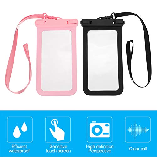 BESPORTBLE 2Pcs Caso Universal Do Telefone Celular Com Tela de Toque À Prova D' Água Bolsa Dry Saco