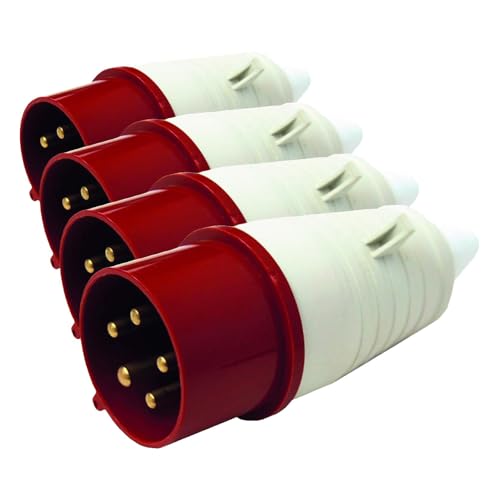 Fiche industrielle 32A triphasée pour alimentation de machines d'atelier Electraline 80859