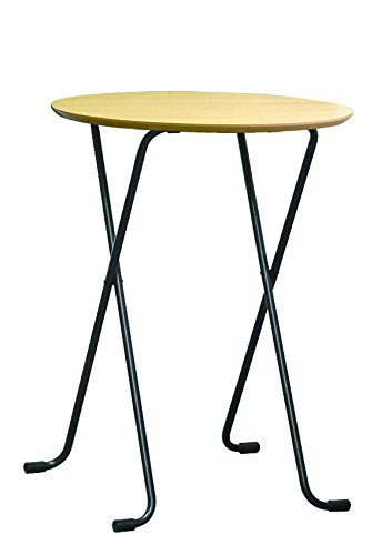 ハイテーブル 丸W-83Tナチュラル/ブラック