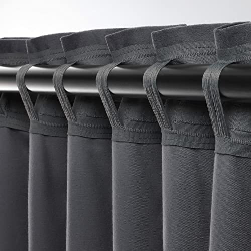 Sanela Velvet Curtains Room Darkening 55X98 2 Panels Dark Gray 1 Pair #TOP3
