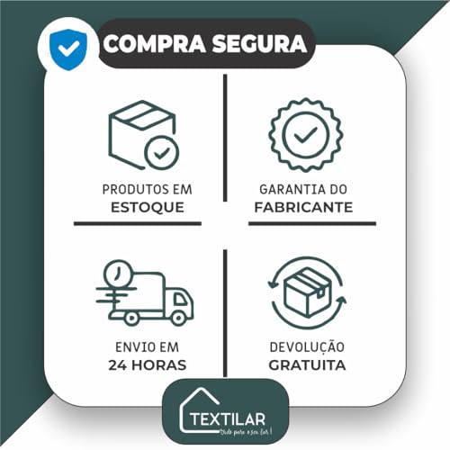 Textilar, Kit Peseira Queen mais 2 Capa de Almofadas 43 x 43cm. Cores:Azul