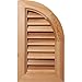 Ekena Millwork GVWQR08X3200RFUWR Quarter Round Top Right Gable Vent, 08"W x 32" (13"W x 37"H Frame Size), Unfinished Western Red Cedar