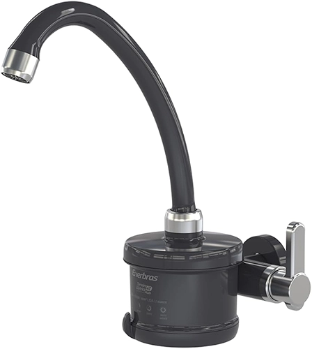 Torneira Elétrica Cozinha 4T Plus 4 Temperaturas Enerbras - Preto com Cromado;Voltagem:220v 5500w