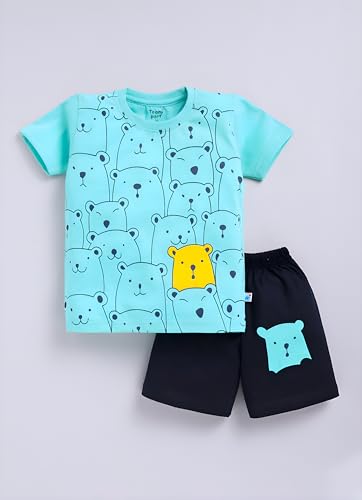 Image of Toonyport Boys Summer 3 Packs Of T-shirts and Shorts Combo Set (Multicolors)