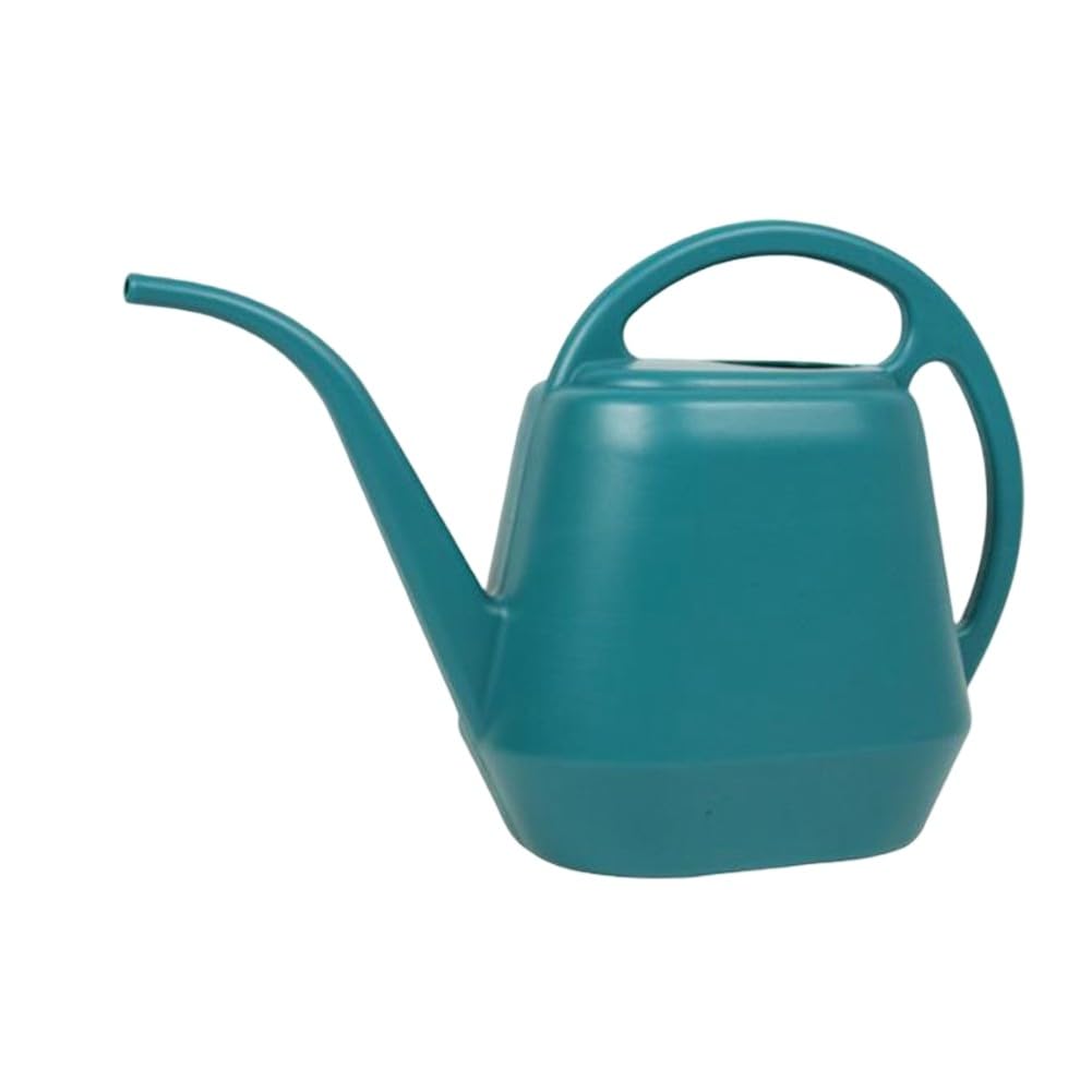 FACAIIO Hervidor de riego de boca larga de 4 litros de plástico para jardinería de gran capacidad, fácil de limpiar, cuidado de macetas, color azul lago