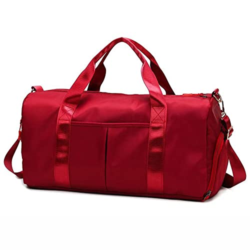 Men and Women's Travel Bag With Shoe Compartment Sports Tote Gym Bag Weekender Overnight Shoulder Bag