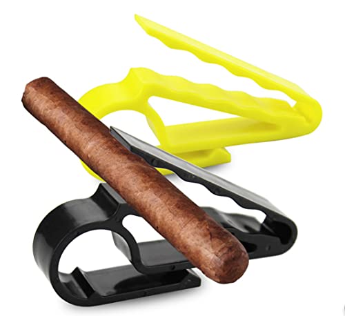 Chiloskit Pack of 6 Cigar Stand Holder Minder Clip Clamp Golf Cart Boat (Black) - Image 5