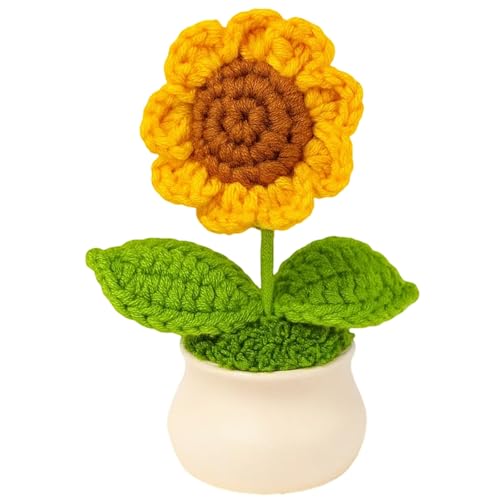 NieYat Gehäkelte Blumen, Blume Dekoration für Büro und Auto,...