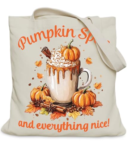 LUERHUI Fall Pumpkin Gifts Tote Bag for Women Girls Fall Pumpkin Spice Gifts Tote Bag for Autumn