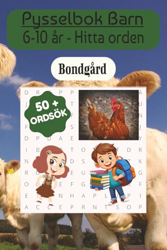 Pysselbok Barn 6-10 år: Hitta Orden Bondgård
