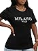Hilinker Womens Rhinestone Tops Cute Graphic Tees Summer Loose Short Sleeve T Shirts Black Milano XX-Large