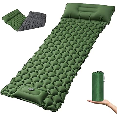 Dametay Camping Isomatte Aufblasbare Luftmatratze 100KG mit Kopfkissen Ultraleicht Matratze Wasserdicht Outdoor Schlafmatte Cover