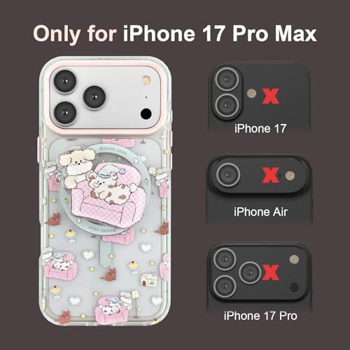 Coque iPhone 17 Pro Max antichoc rose avec béquille MagSafe stable - 7