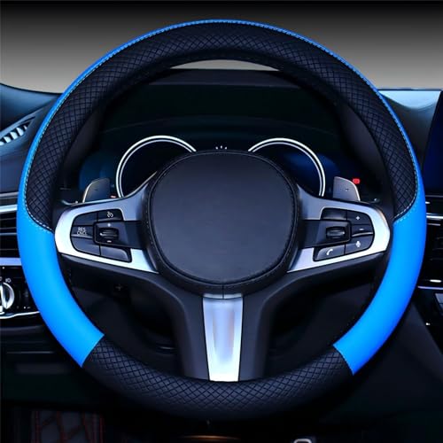 2026�V�^ �n���h���J�o�[ ���N�T�X �V�^ LBX 10�n 2023�N12���`�ɓK�p PU���U�[ 38cm �ԗp �X�e�A�����O�J�o�[ ����~�߃V���R�� �y������ ������� ���� �l�G�Ή� ��t�ȒP(Blue)