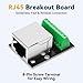 Ransanx 4PCS RJ45 Breakout Board, Screw Terminal Adapter, Ethernet Connector Compatible with DIY Projects, Industrial Control & Network Wiring