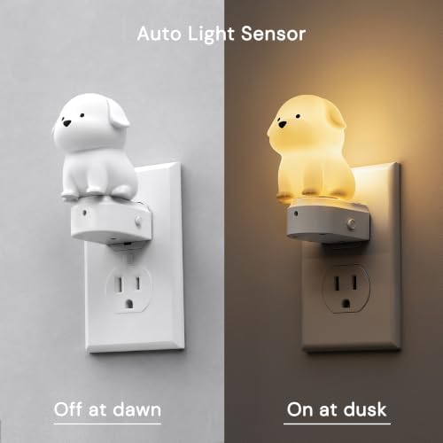 Image of L LOHAS LED Plug in Night Light for Kids, 3D Cute Puppy Night Light