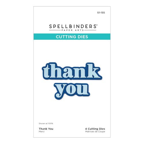 Spellbinders S1-155 Thank You Etched Dies from the Out and About Collection