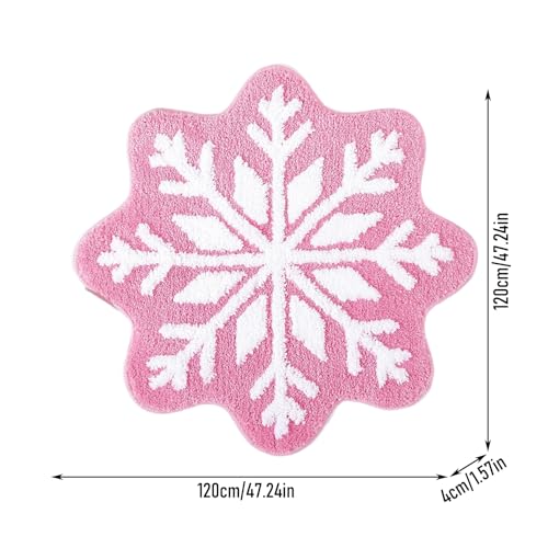 Tapis de bain flocon de neige lavable en machine doux