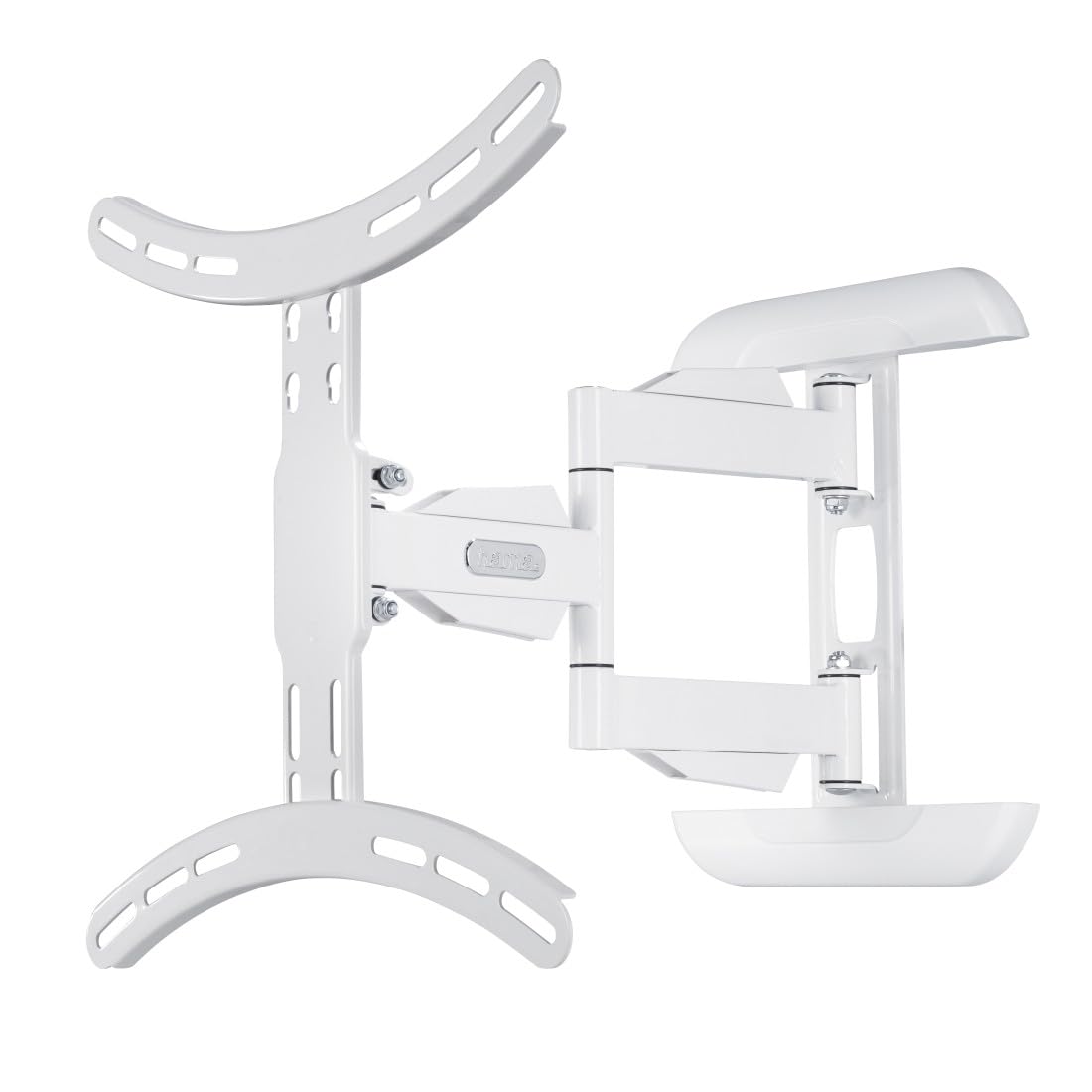 Hama TV Wandhalterung schwenkbar, neigbar, ausziehbar (TV Wandhalterung 32-65 Zoll, VESA 100x100 bis VESA 400x400, bis 35kg, mit Fischer-Dübeln) weiß