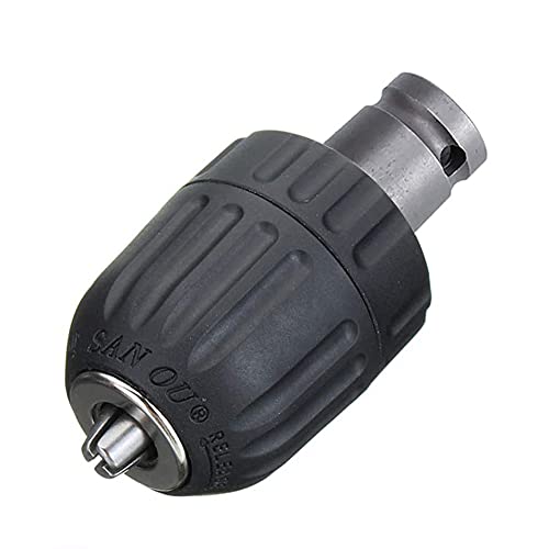 Gasea 1/2 Pulgada Convertidor de Portabrocas sin llave, Herramienta de Conversión de Cambio Rápido de Portabrocas 0,8-10 mm con Adaptador Hembra Cuadrado de Enchufe Capacidad de 1/32"- 3/8" Cover