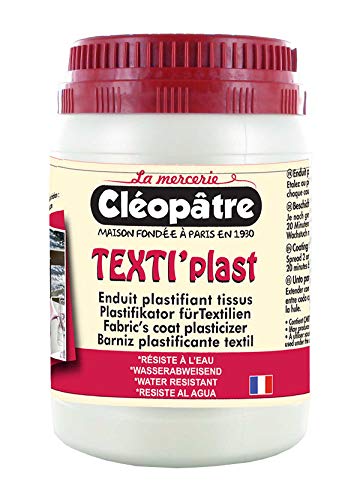 Cléopâtre TEX1-250 Colle Enduit plastifiant pour Textile et Tissus, Transparent