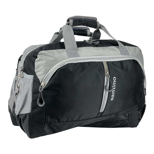 Sacola Bolsa de Viagem, Bolsa de passeio, Bolsa Academia Zimbros Poliéster Santino - SAS23U Cor: Pre