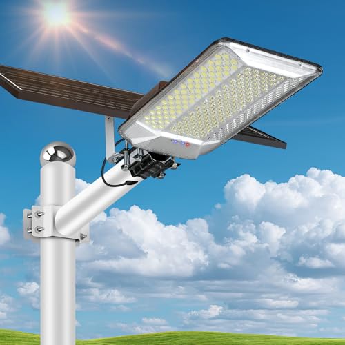 AimLft 22000W Solar Street Light Outdoor,IP68 Waterproof Solar Lights Outdoor,55000mAh