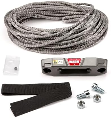 WARN 100969 Accessory Kit - Epic Synthetic Rope for ATV and UTV Winch: 3/16" x 50'