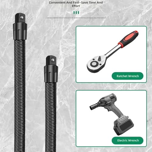 Clé à cliquet longue de type lourd à tiges flexibles, outil technicien - 5