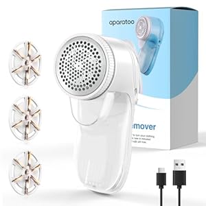 Elektrischer Fusselrasierer Stoffrasierer, USB Wiederaufladbarer Fusselentferner für Kleidung Debobbler Kleiderrasierer Fusselrolle Wolle Defuzzer für Kleidung Teppich (3 Klingen enthalten)