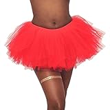La longitud de la falda de baile de ballet es de aproximadamente 26 cm, la cintura de la falda se puede estirar de 60 cm a 120 cm. Color: Rojo; La cintura elástica ajustable se cierra bien y se adapta a la mayoría de las mujeres y niñas. La falda asimétrica te decorará más encantadora y hermosa. La malla es fina y no es fácil engancharse y caerse del hilo.
