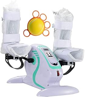 Fitness Motorized Pedal Exercise Bike with Leg Protector & Grip Strength Ball - Electric Pedal Exerciser Physical Therapy Rehab Trainer for Elderly Seniors Handicap Disabled Stroke Survivor