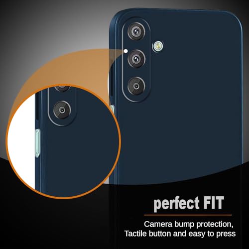 Image of Back Cover for Samsung Galaxy F15 5G / M15 5G | Full Camera Protection | Premium Liquid Silicon Case | Flexible Bumper Case for Samsung Galaxy F15 5G / M15 5G (Dark Blue)