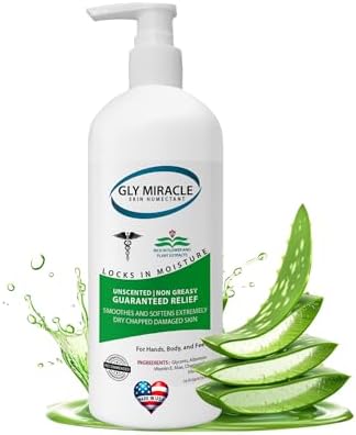 GLY MIRACLE Fragrance-Free Non-Greasy Body Lotion, 16 oz High-Glycerin Moisturizer for Sensitive, Extremely Dry Skin, Hands, Feet & Body