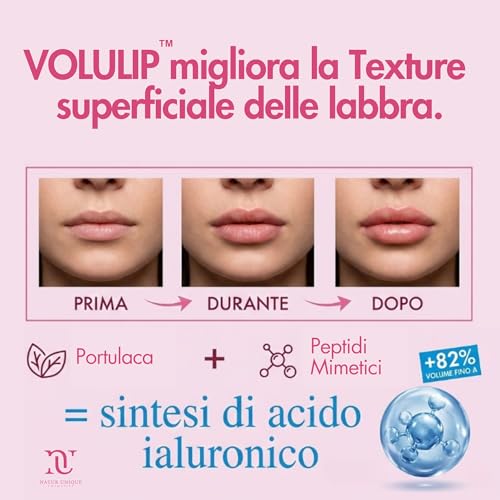 Natur Unique - Ialucollagen Lip Volume Xxxl Volume | Trattamento Rimpolpante Con Acido Ialuronico E Collagene| Lip Plumper, Rimpolpante Labbra, Idratante Labbra | Made In Italy | 4.2ML - 3