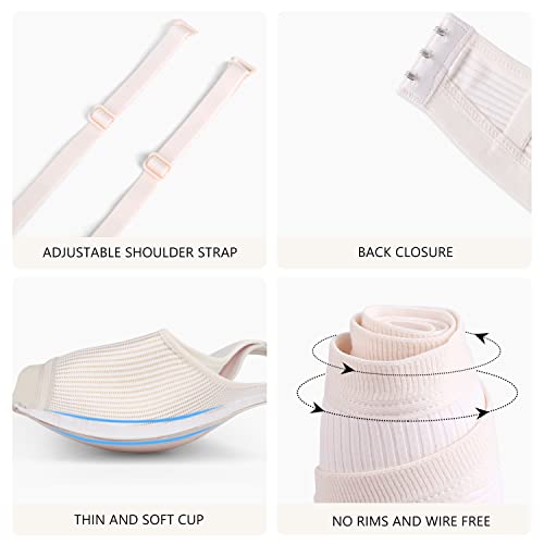 Phennie's Big Girls Cotton Training Bras Kids Wireless Light Padded Sports Bras For Teens 10-18 Years 5 Packs Size 32 #TOP3