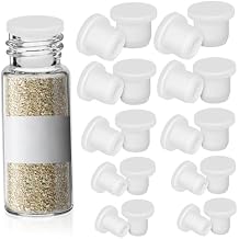 CHILDWEET 25pcs Silicone Salt Pepper Shaker Stoppers Mason Jar Spice Lid Plugs Reusable Seal for Seasoning Bottles
