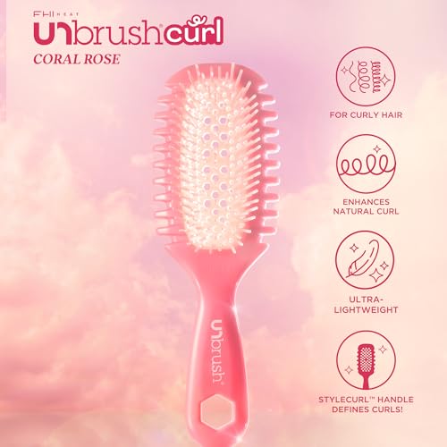 Image of FHI Heat UNbrush Curl Collection for Pain-Free Brushing & Curl Enhancing Styling for Curly Hair Types - Use on Wet Hair Only